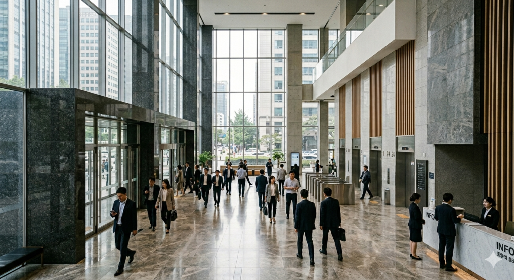 프라임 오피스 빌딩 로비 및 입주사 환경