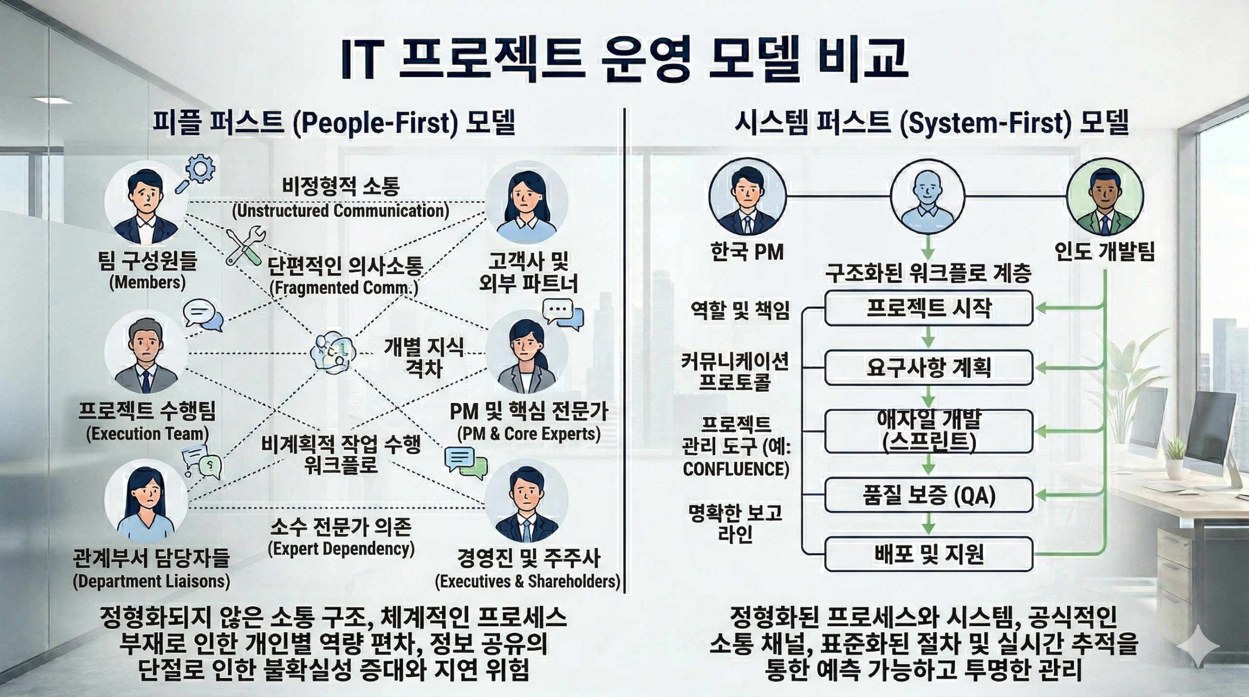 외주 파트너를 고를 때 인원수보다 먼저 봐야 할 것 — 외주 실패를 가르는 구조의 차이